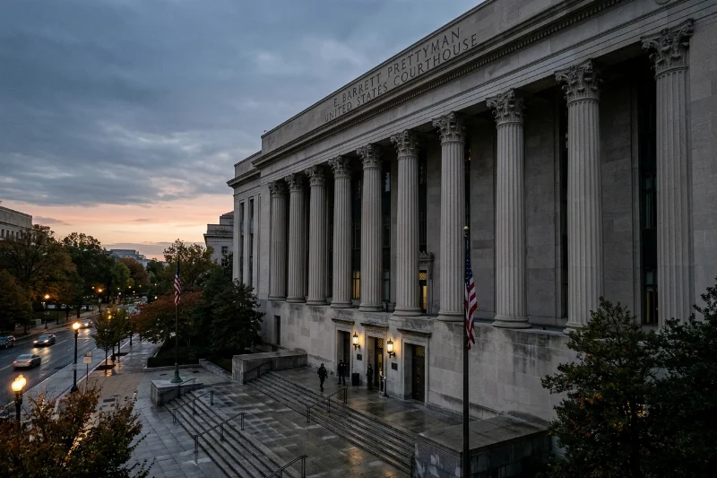The United States Court of Appeals building representing a major legal ruling on military policy.
