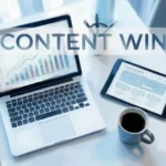 Professional office setup showing SEO analytics and strategic content planning tools.